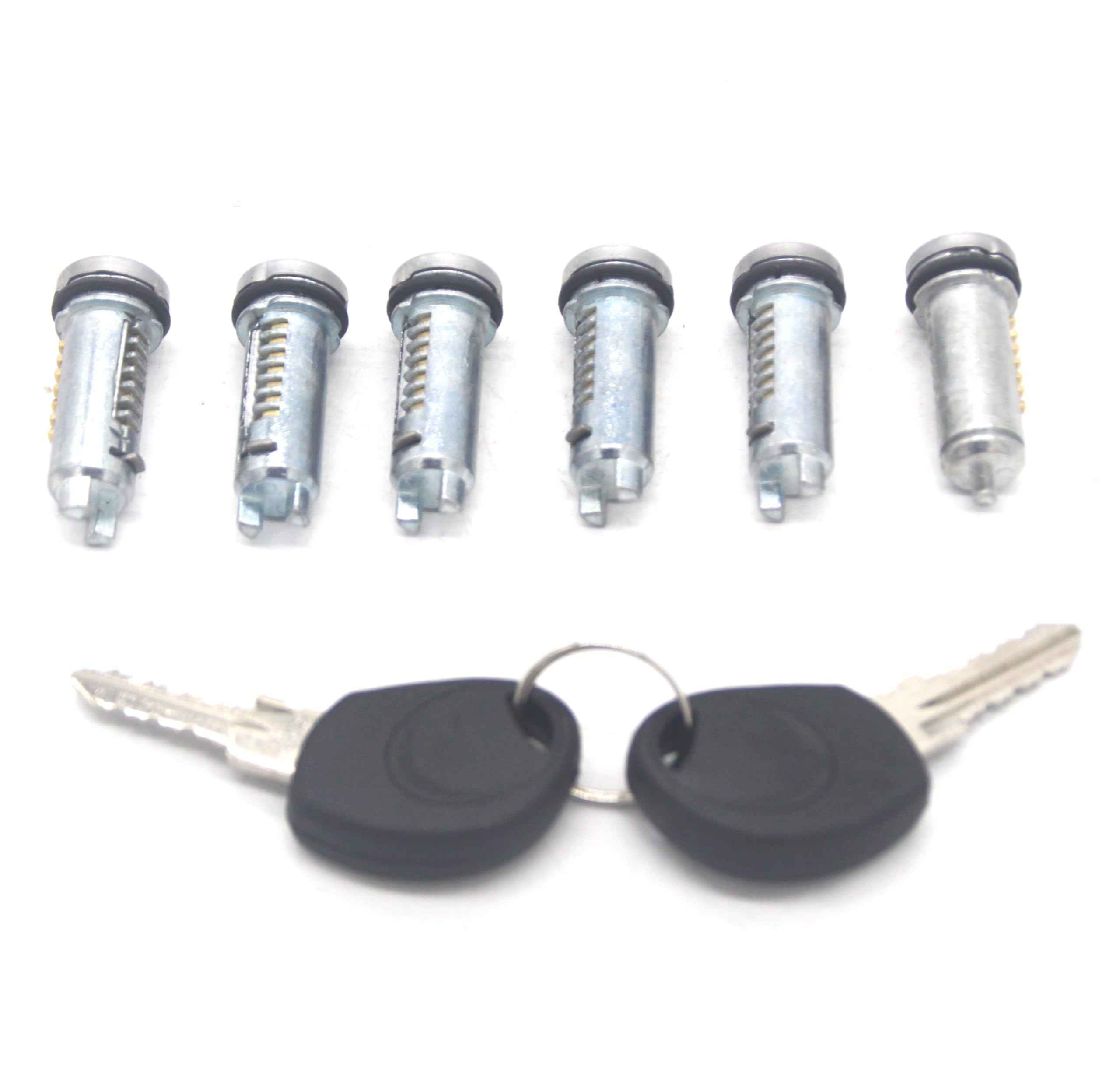 BARILLET DE SERRURE DE PORTE for IVECO DAILY 2000-2012 2996076 2996075 2992551 2991727 Cylindre de verrouillage de commutateur (Size : Black Keys)