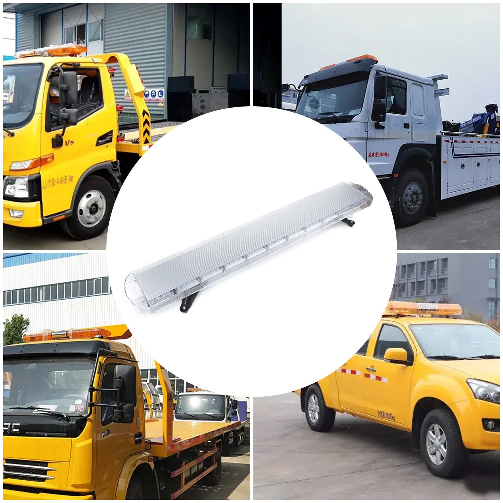 96 luces LED de advertencia + 1 par de soportes, juego de tornillos, barra de luz estroboscópica, lámpara de emergencia, 1310 mm