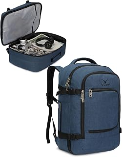40L Travel Backpack for Men Carry on Backpack for Women Flight Approved Carry on Luggage Backpack for Airplanes Blue 2023