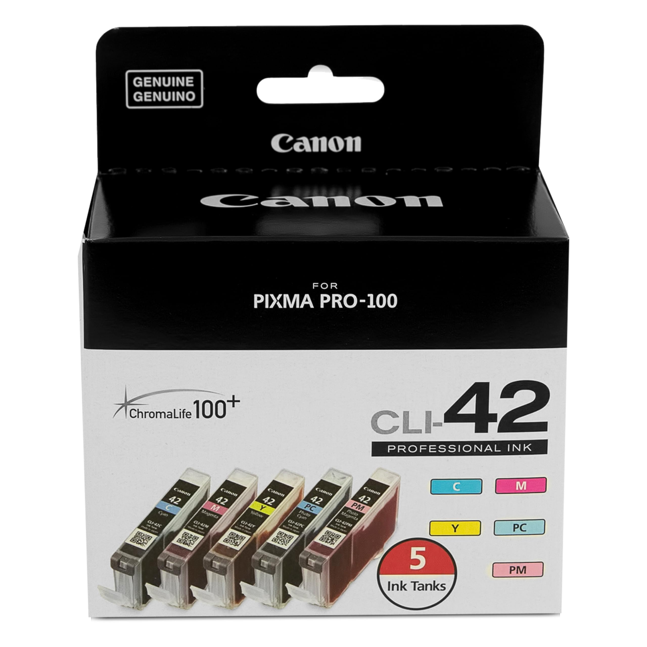 Canon CLI-42 Genuine Five Color Pack, Compatible with PIXMA PRO-100 Printers