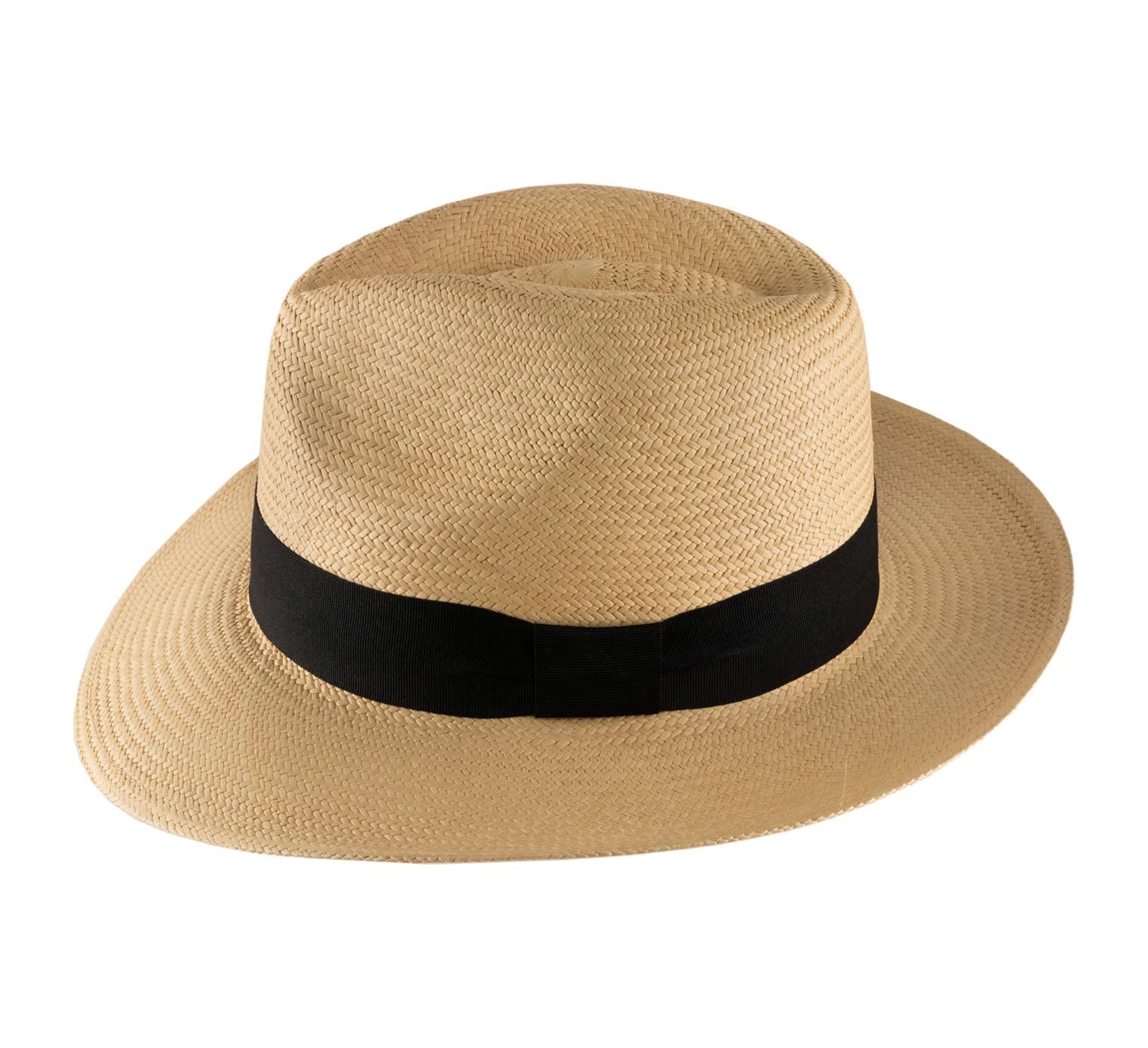 Authentique Chapeau Panama, tressage Traditionnel en Équateur Large Bord, Homme ou Femme Havana Fedora