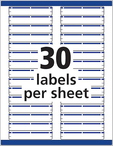 Miniatura 5 de Avery TrueBlock Etiquetas para carpetas de archivos, 23 pulgadas x 3-716 pulgadas, blancoazul, 5 paquetes, 7,500 etiquetas imprimibles en total