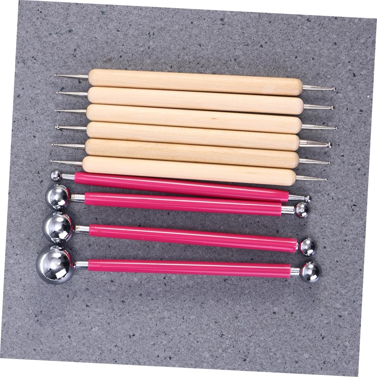 HOMSFOU 10pcs Clay Modeling Kit Stylus Tools Ceramic Clay Embossing Kit Dot Painting Tool Set Multipurpose Ball Stylus