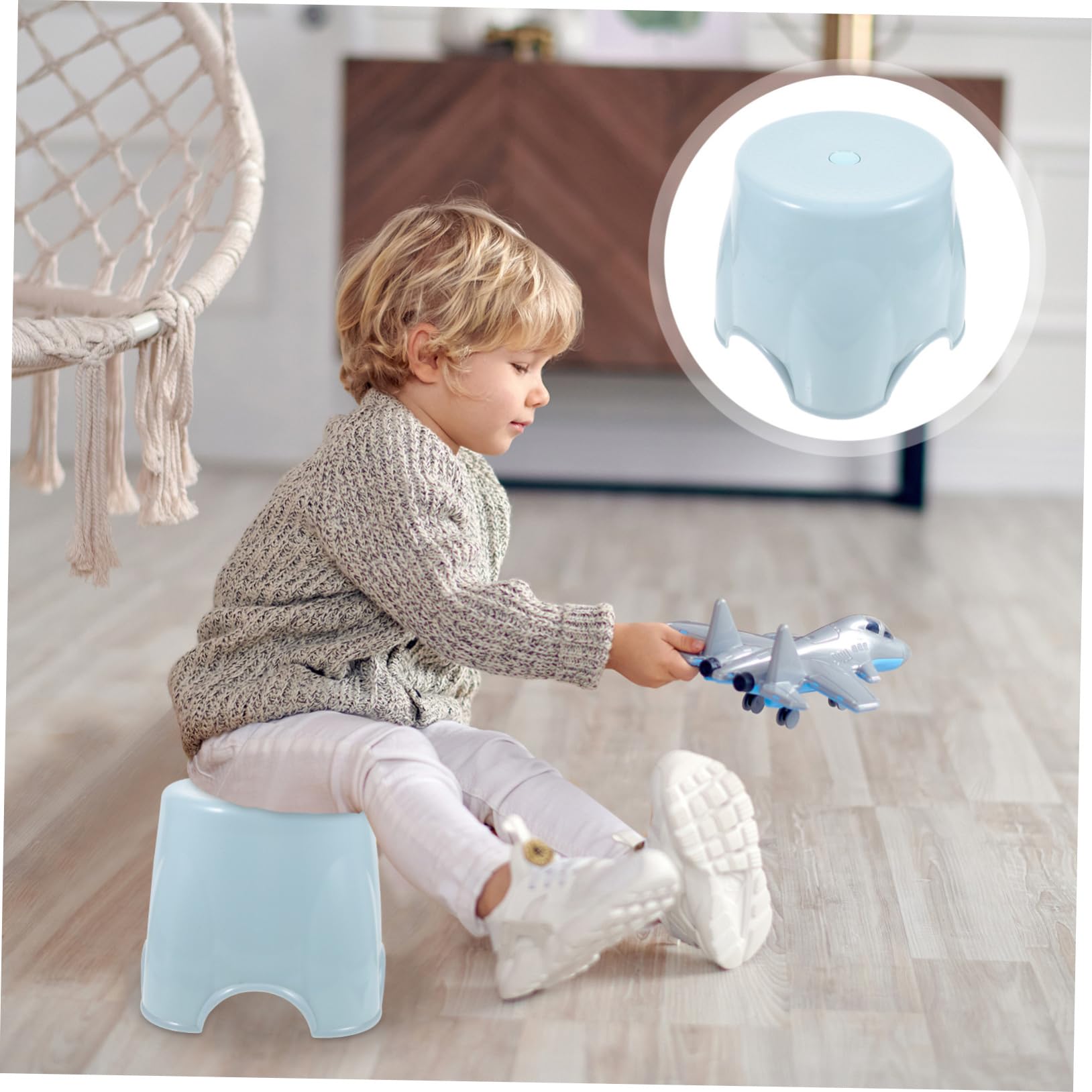 PRETYZOOM Anti-slip Stool Thicken Stool Round Shaped Stool Small Round Stool Non-slip Child