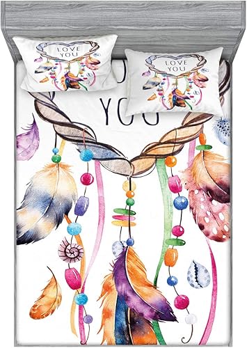 Miniatura 118 de Ambesonne Juego de sábanas bajeras y fundas de almohada, diseño retro de los videojuegos con botones de joystick vintage de los años 80 y 90, diseño