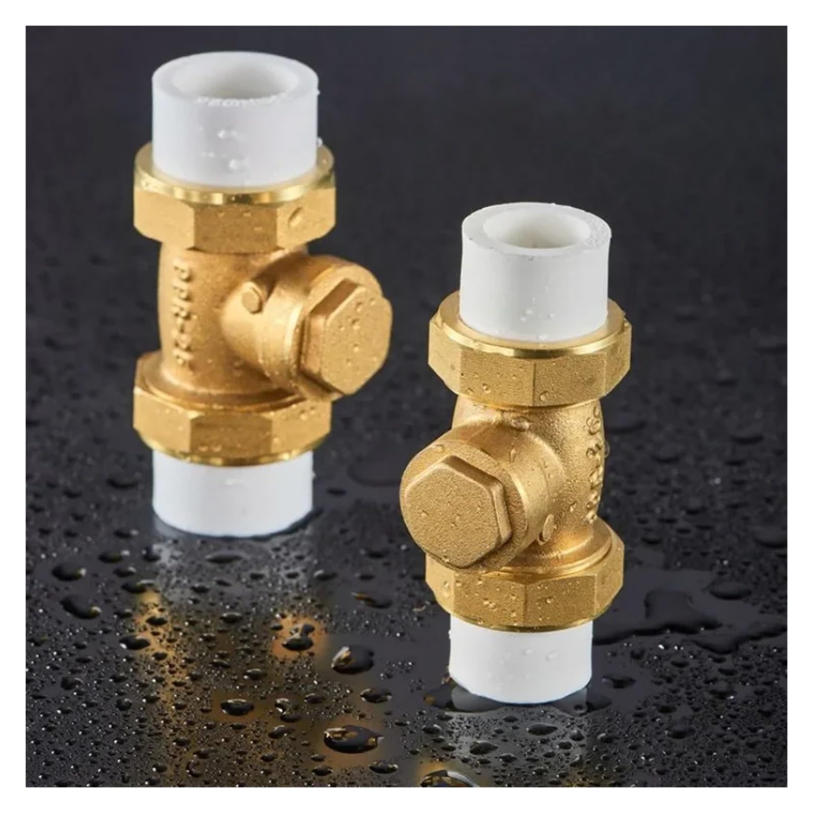 Válvula de retención oscilante de latón con rosca hembra BSP, juntas móviles dobles, antirretorno unidireccional for agua leisurely(40mm)