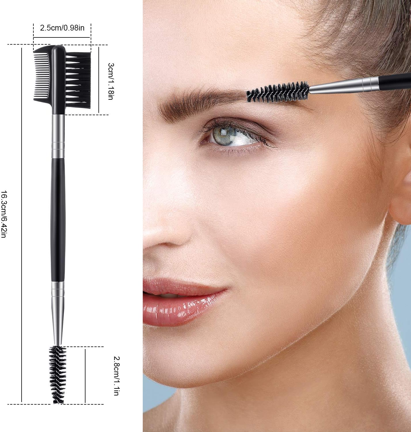 Eyebrow Brush Eyelash b separator 3 Head Eyelash Shaper and Eyebrow