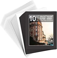 Vista 19 de Golden State Art, Kit de alfombrillas precortadas para fotos, mate de corte biselado de núcleo blanco, tableros de respaldo y bolsas transparentes