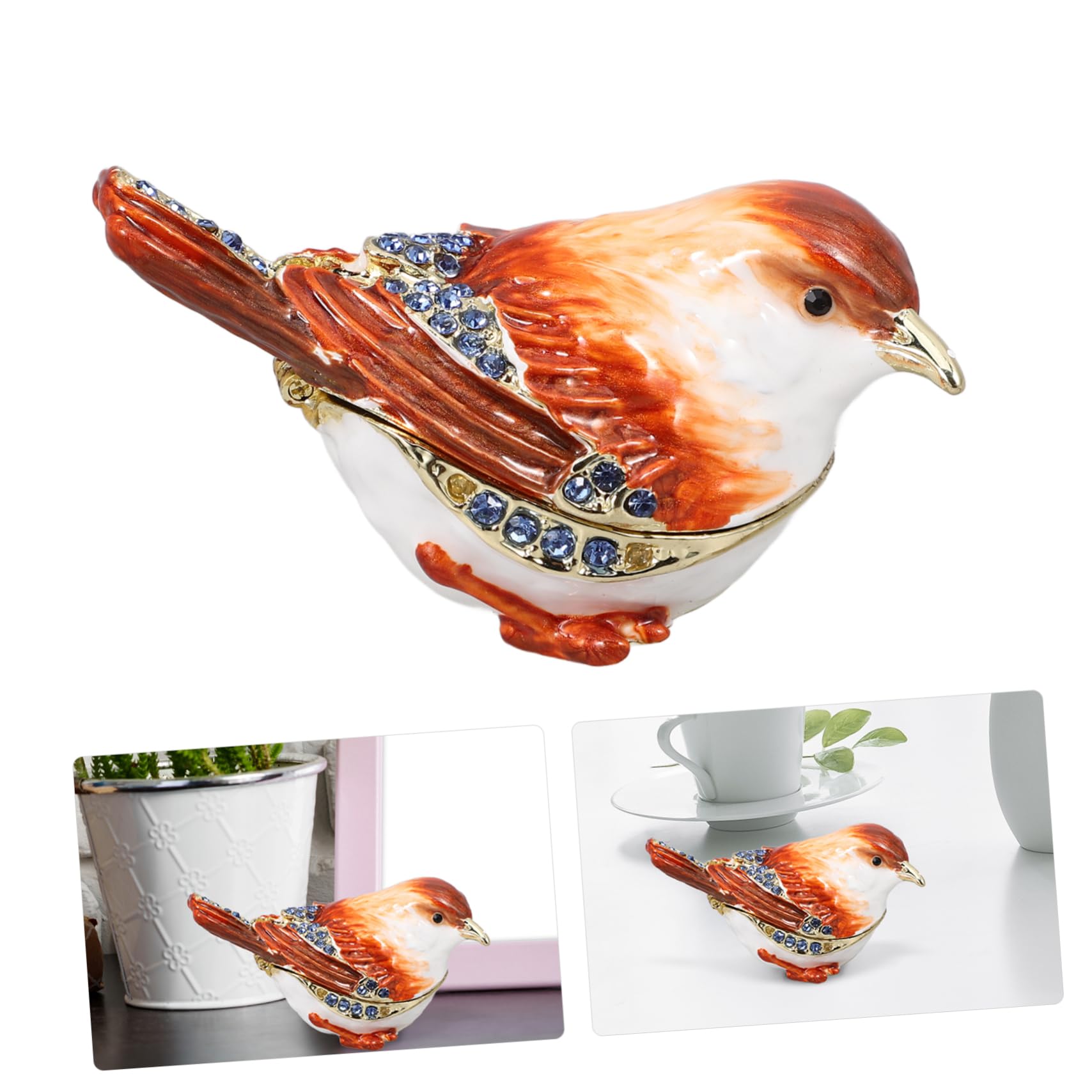 Amazon｜TINEASUR 装飾用鳥型ジュエリーボックス リアルなデザインの