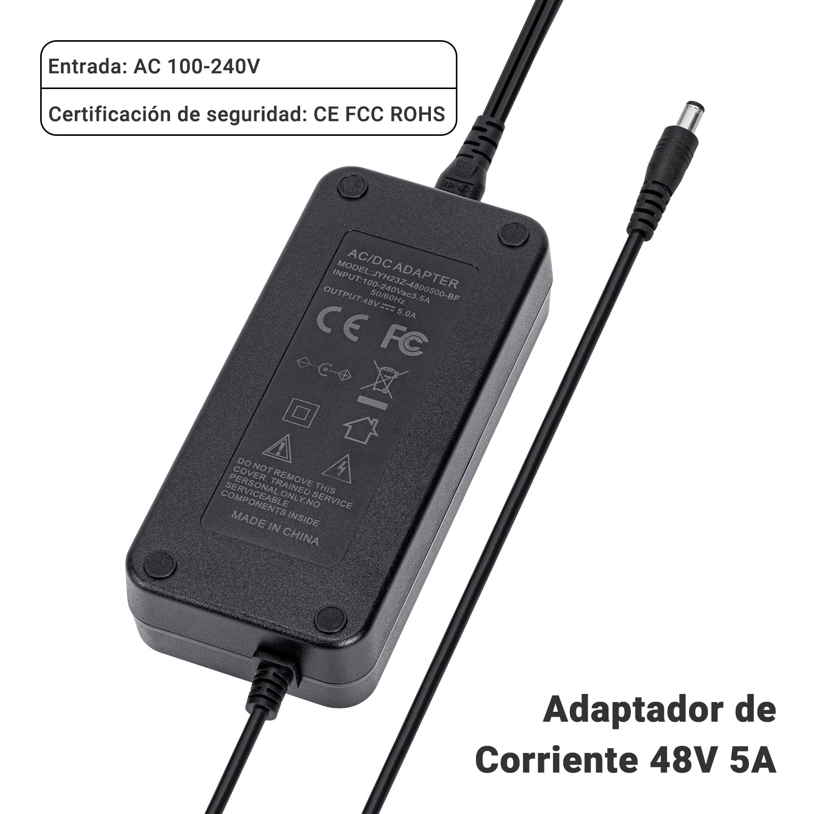 Fosi Audio 48V 5A Fuente de Adaptador de Corriente para Audio en casa Amplificador Receptor estéreo Bluetooth Mini Hi-Fi Clase D Amplificador Integrado