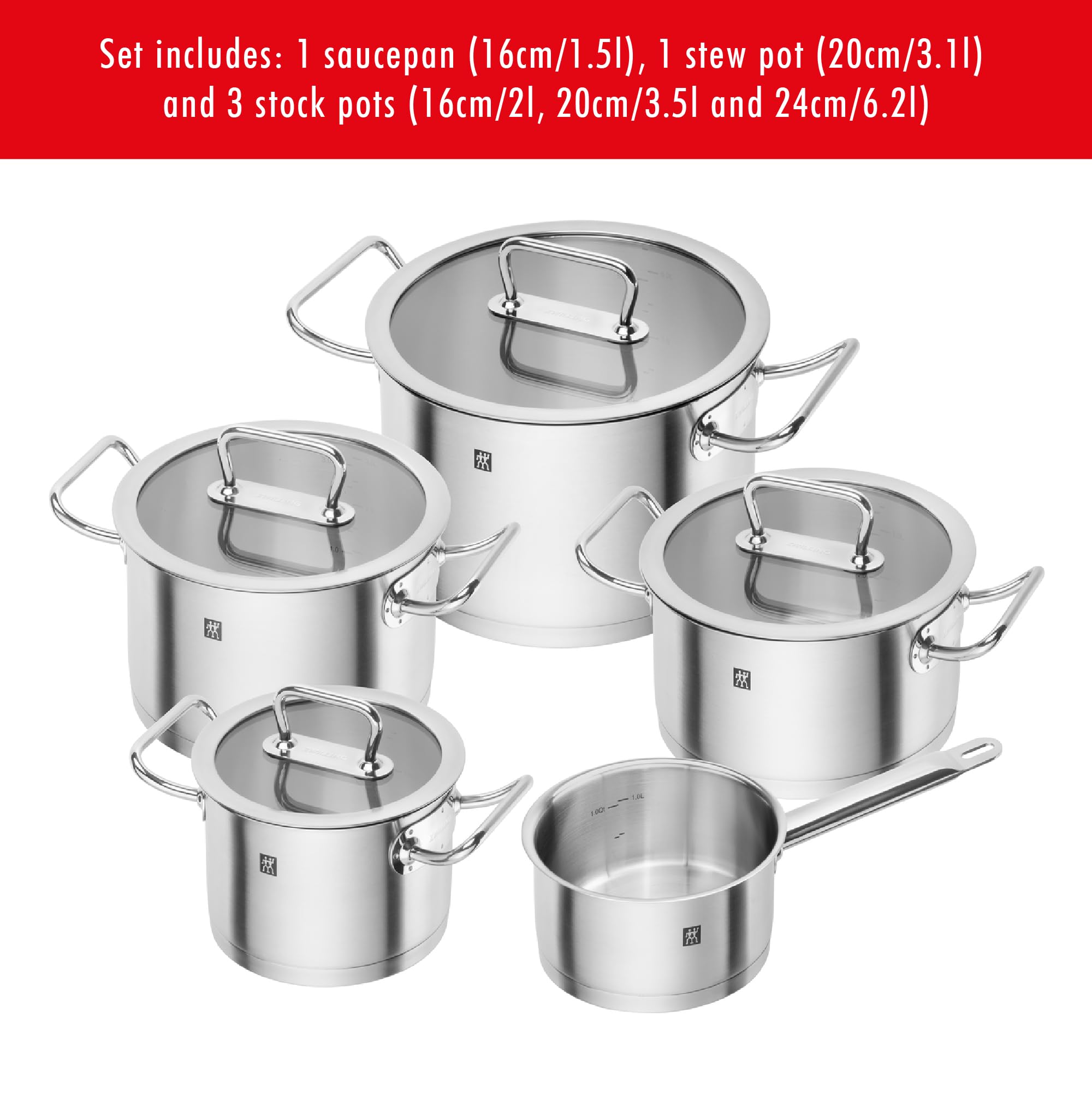 Zwilling J.A. Henckels Pro 65120-005-0 Cookware Set 5-Piece