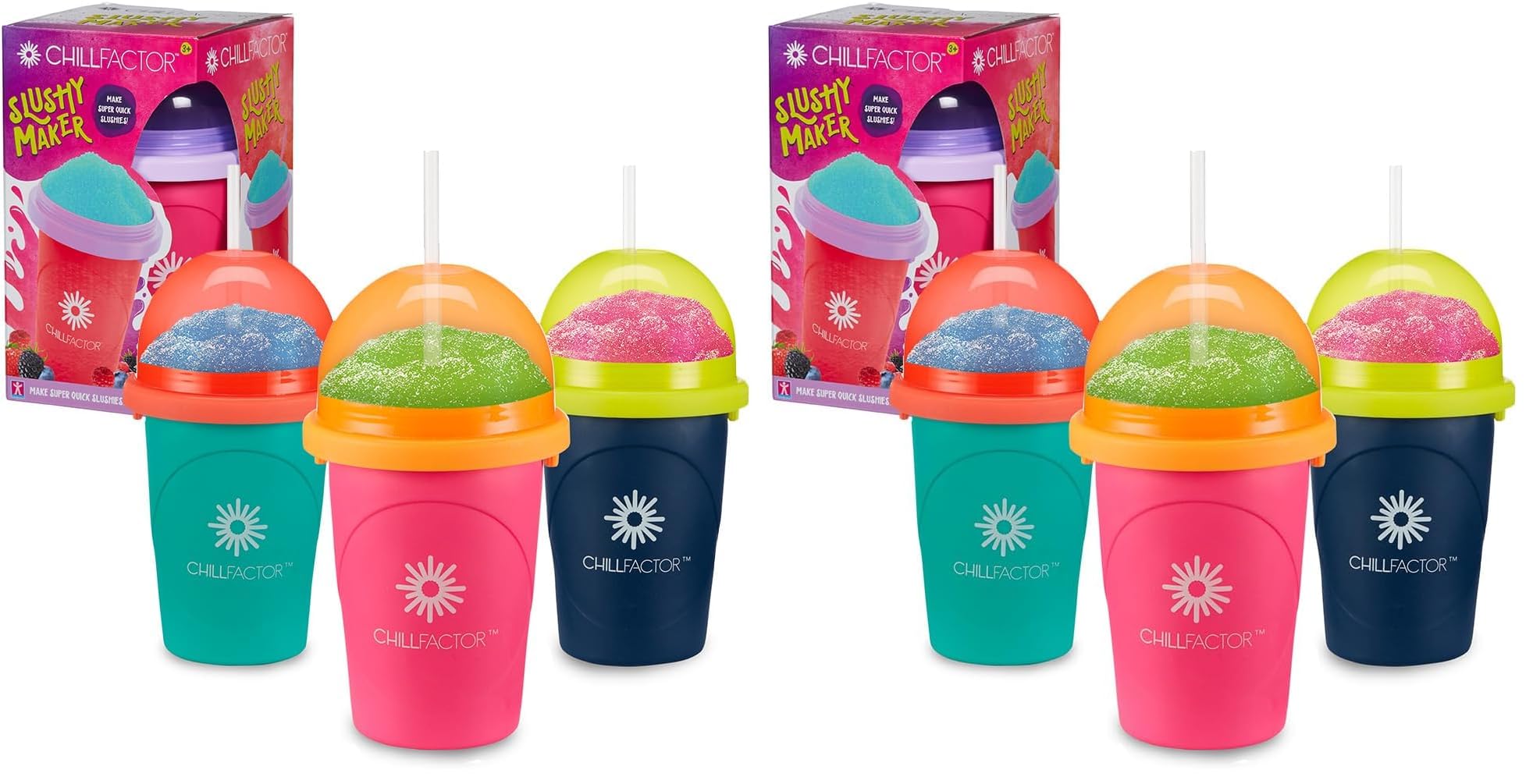 BANDAI - Chillfactor - Mug à granité fourni avec paille - Couleur aléatoire, Vendu à l'unité - Fabrication de Glaces maison - Atelier Cuisine Créatif pour Enfant 3 ans et plus - Atelier Granita