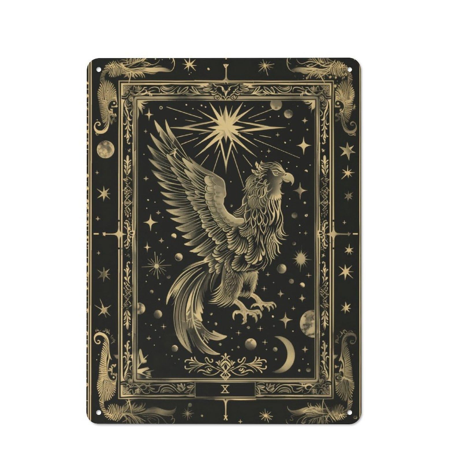Junmoney Stellar Griffin Retro Metal Wall Sign 40X30cm With For Garage Wall, A Decorative Metal Sign For Garages And Workshops