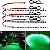 Vista 14 de Tira de luz LED de 12 V de 18 pulgadas, conectable, azul hielo, tira de luces LED impermeables para automóvil, motocicleta, carrito de golf