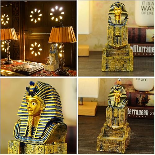 Miniatura 5 de Quemador de incienso de reflujo, soporte de incienso egipcio, reflujo, quemador de incienso egipcio, soporte de incienso en cascada, adorno para