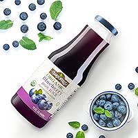 Vista 2 de Gardenville Jugo de arándano orgánico (paquete de 2), USDA orgánico, sin azúcar añadido, certificado U Kosher, pasteurizado, botellas de vidrio