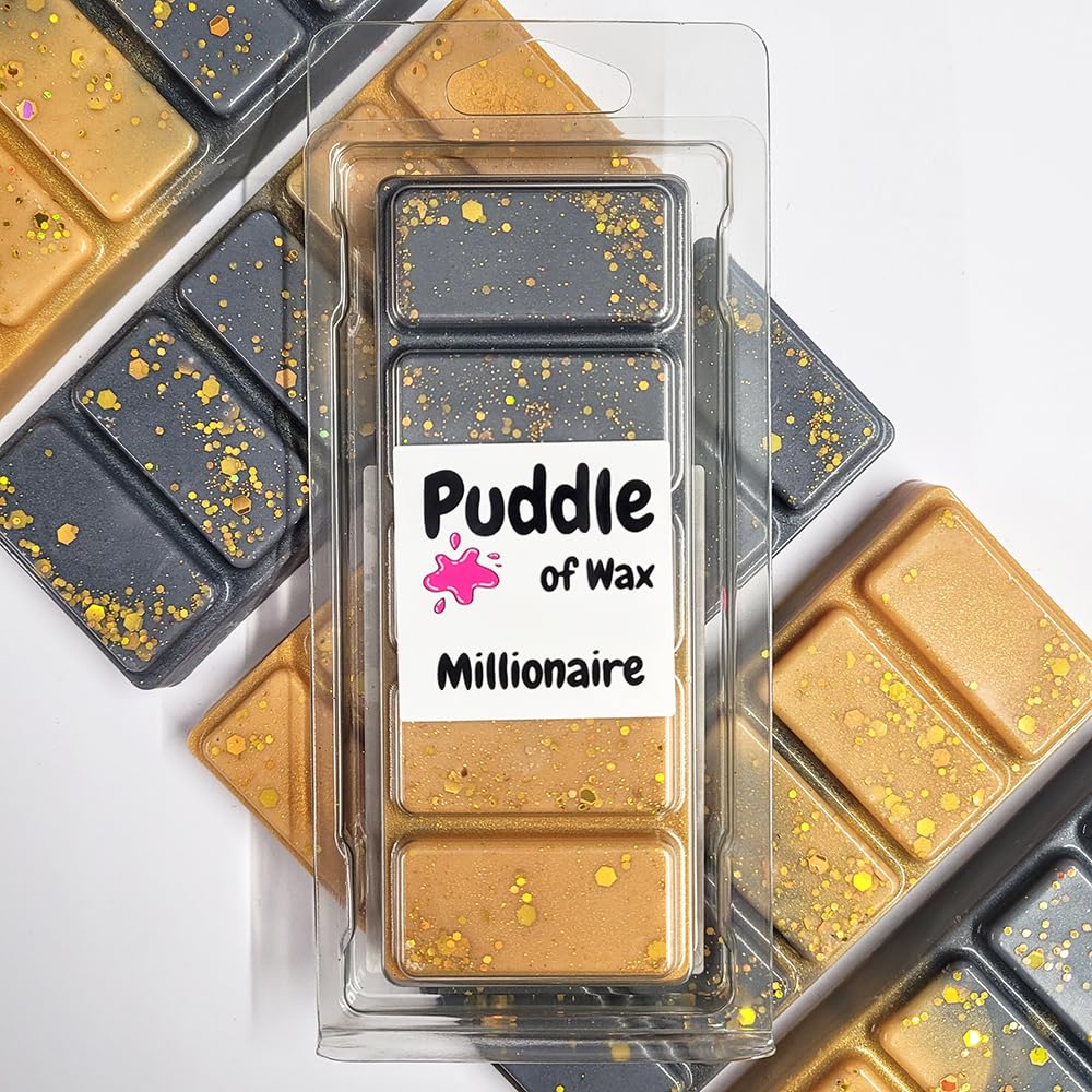 Puddle of Wax - Millionaire Soy Wax Melt Snap Bar - 50g - Aftershave Scent - Vegan Friendly - Made in the UK