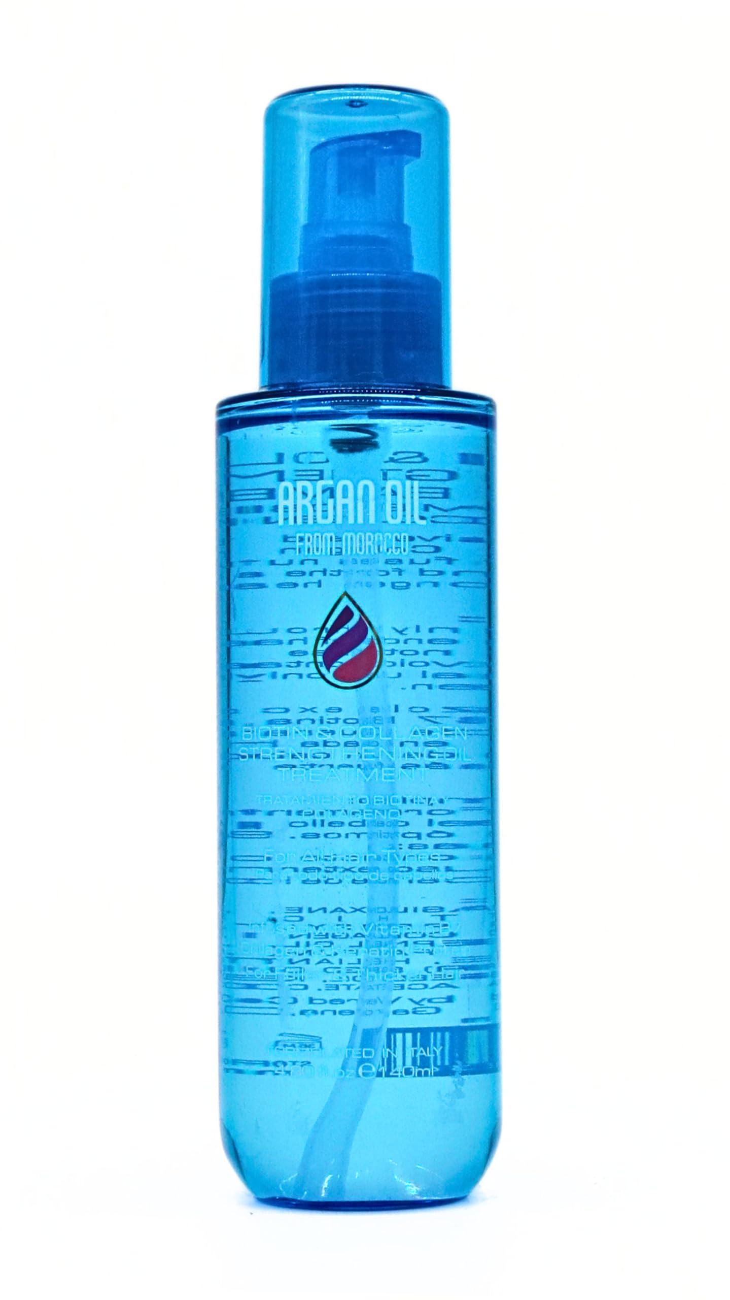 Argan Oil From Morocco Biotin & Collagen Strengthening Oil Treatment | For All Hair Types, 4.8 Fl Oz (Pack of 1), Blue