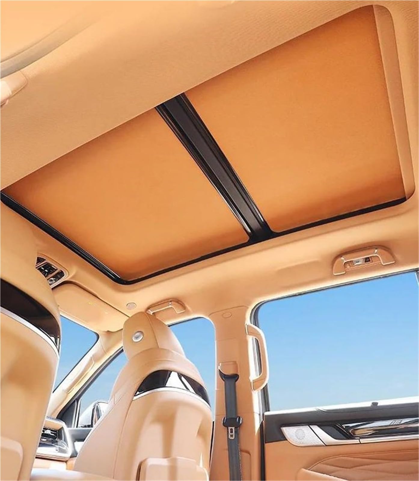 Parasol Techo Solar Coche Visera Aislante para Techo Solar De Coche para Mercedes para Benz GLB X247 2020~2026, Cortina Parasol De Adsorción Electrostática(Negro)