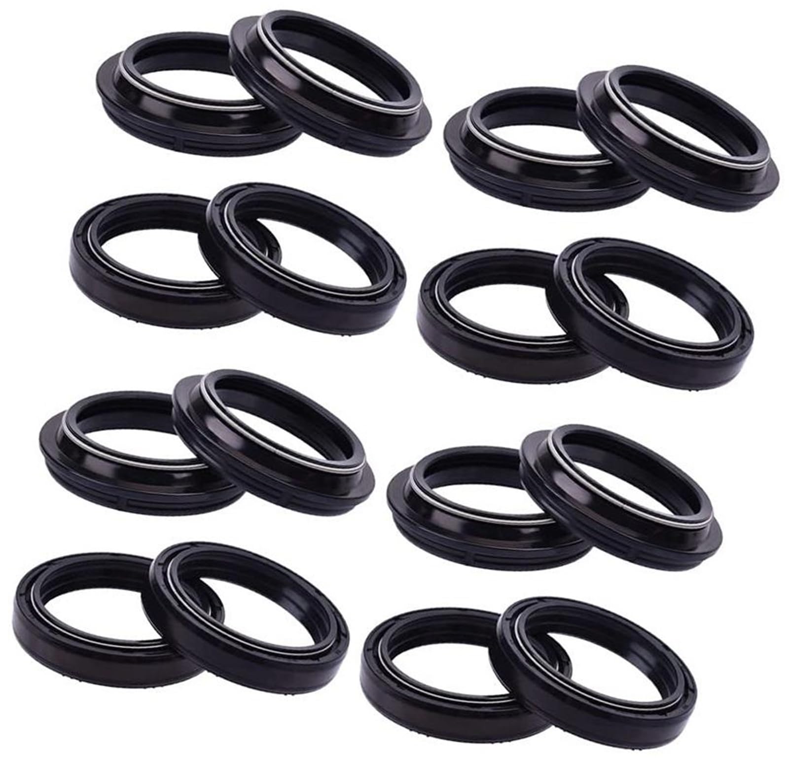 43x55x9.5/10.5 Anteriore, forcella Ammortizzatore di sospensione Paraolio Parapolvere, MT125 MT 125 20162017 YZ125 LC YZ Paraolio forcella moto(8pcs seal 8pc cover)