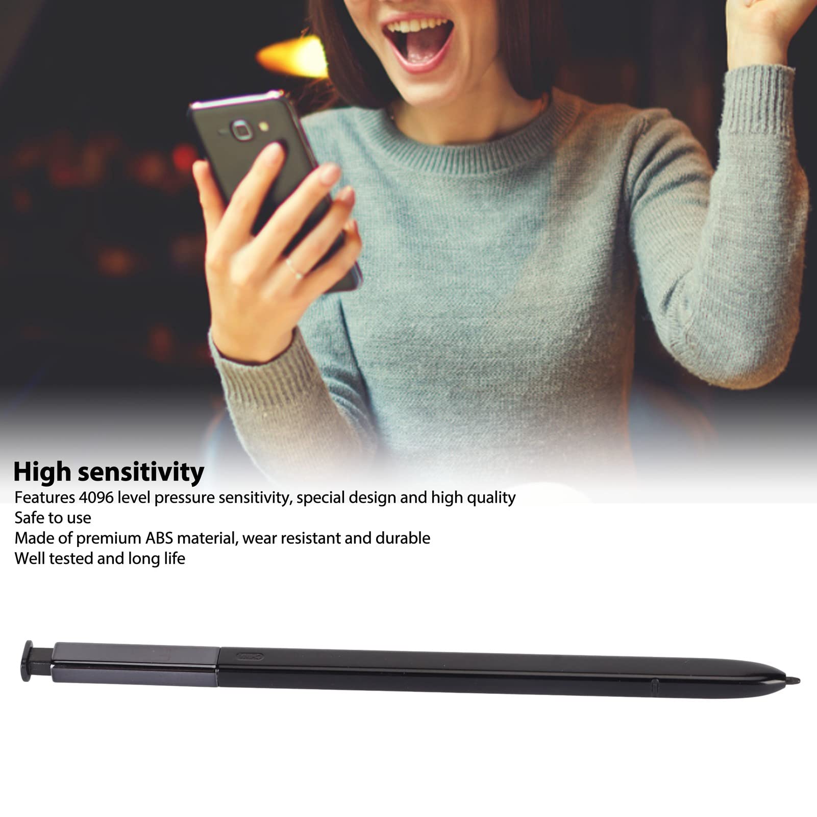 Rysik do Note 9, Wymienny Rysik Dotykowy S Pen z Bluetooth do Note 9 SM-N960 SM-N960F (Czarny)