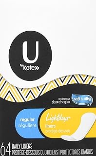 Kotex Natural Balance Lightdays Liners, Regular -64 ct.