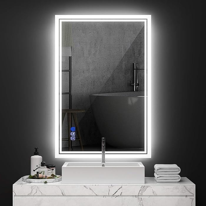 Buy ANTEN 36x24 Inch Backlit LED Mirror for Bathroom, Wall Mounted LED
