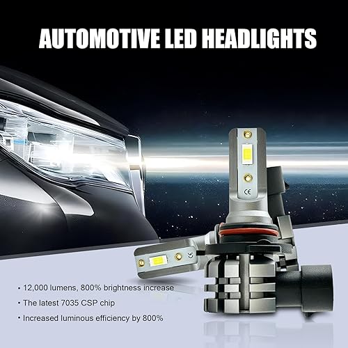 Miniatura 4 de ZBGUN 2 lámparas antiniebla 9005 para automóvil, diseño 11 de 360 grados, sin punto oscuro, cuerpo de lámpara de aleación, disipación de calor,