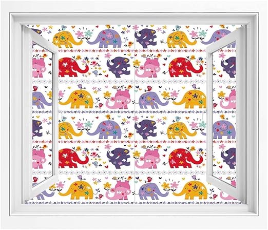 Amazon 保育園 偽窓ステッカー 3dウォールステッカー 180x140 Cm かわいい象のさまざまな色の組み合わせで幸せなダンス動物鳥花 窓の景色 目の保養 癒し 気分転換 多色 ウォールステッカー オンライン通販 Amazon 保育園 偽窓ステッカー 3dウォールステッカー 180x140 Cm かわいい象のさまざまな色の組み合わせで幸せなダンス動物鳥花 窓の景色 目の保養 癒し 気分転換 多色 ウォールステッカー オンライン通販