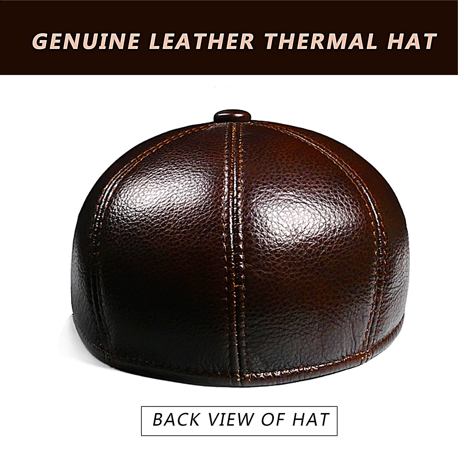 Cappello Da Uomo In Pelle PU Stile Gatsby - Berretto Piatto Regolabile Per Look Vintage