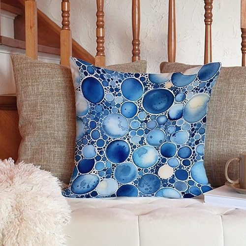 Vista 100 de ArogGeld Funda de cojín de chinoiserie japonesa chinoiserie asiática, fundas de almohada de pagoda azul asiática, funda de almohada oriental de A-1