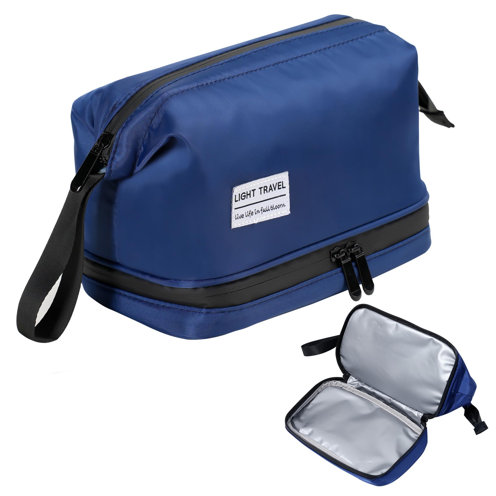 Haokuaile Hanging Travel Toiletry Bag for Men, Compact,sturdy, Lightweight, Waterproof, Dry Wet Separation,Simple and Practical, Suitable for travel