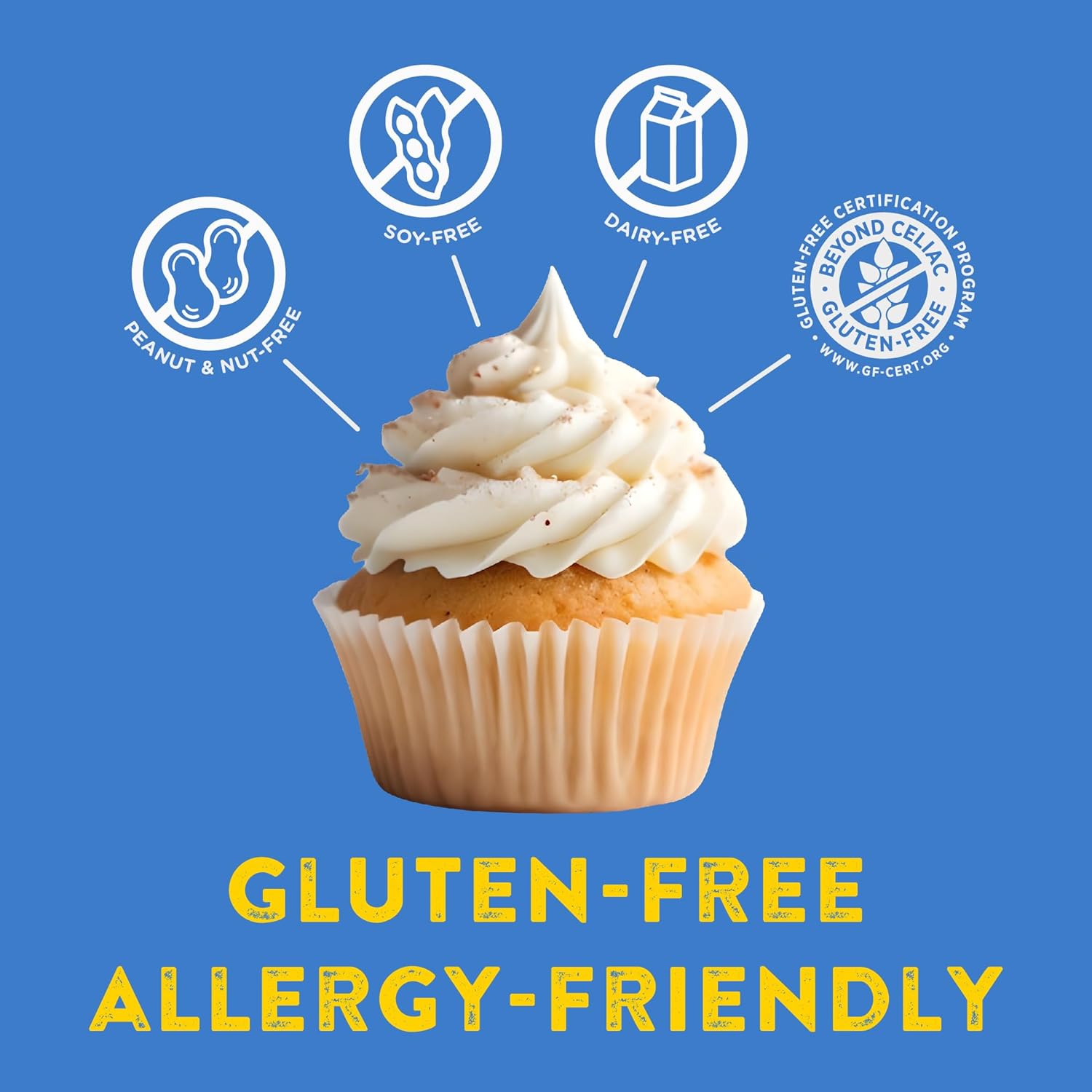 Kinnikinnick Cake Mix Variety Pack - Angel Food Cake, White Cake and Chocolate Cake Mixes- Gluten Free, Allergy Friendly Cake Mixes - 3 Pack, 1 of Each