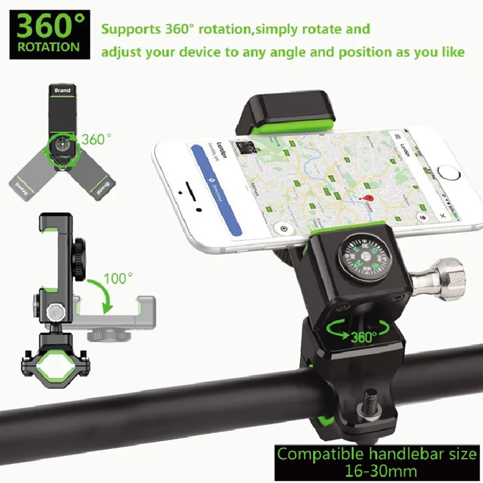 Support Telephone Velo pour CB500X 2016 – 2023, Support Adapté Support Plaque Navigation GPS/téléphone Intelligent Moto Telephone Moto Rotation(One Set)