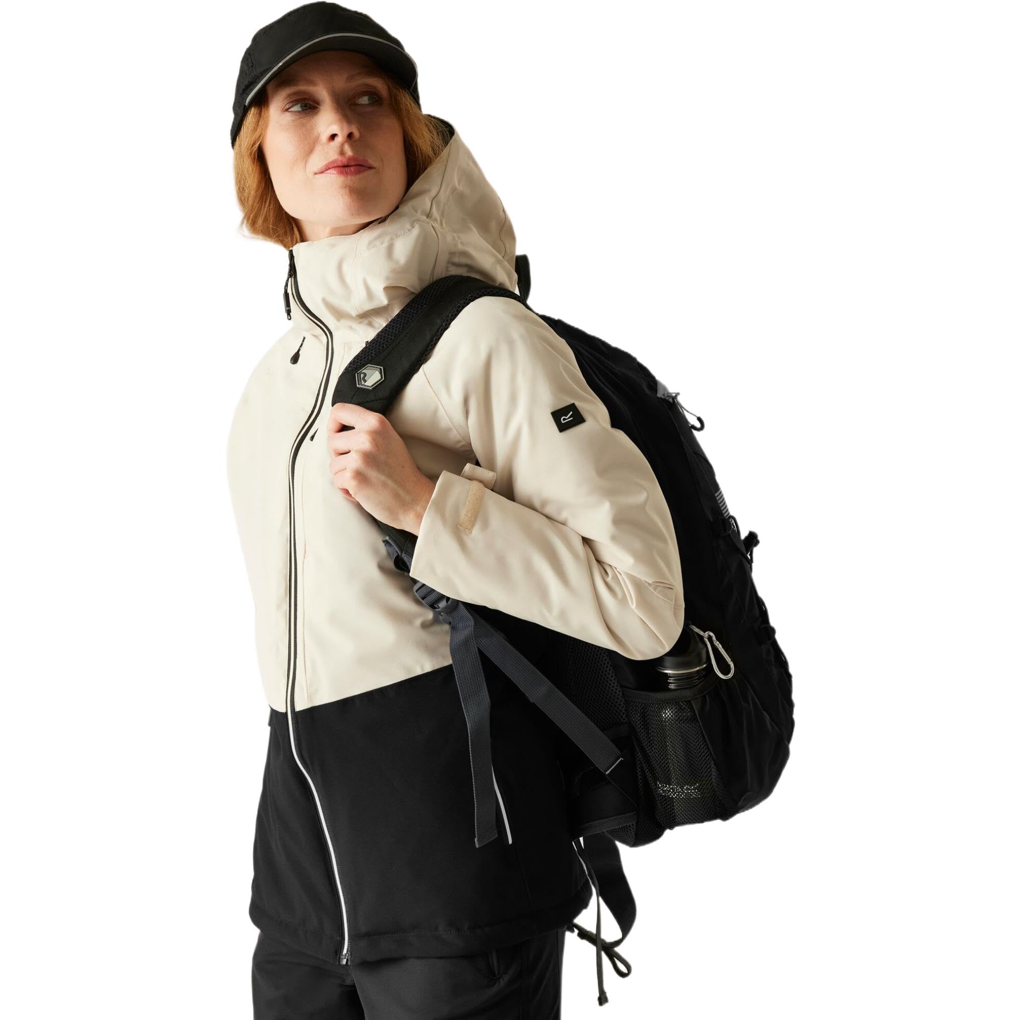 Regatta Women's Perfectly Pale/Black Highton Stretch Padded Jacket Waterproof Insulated Winter Hiking Coat