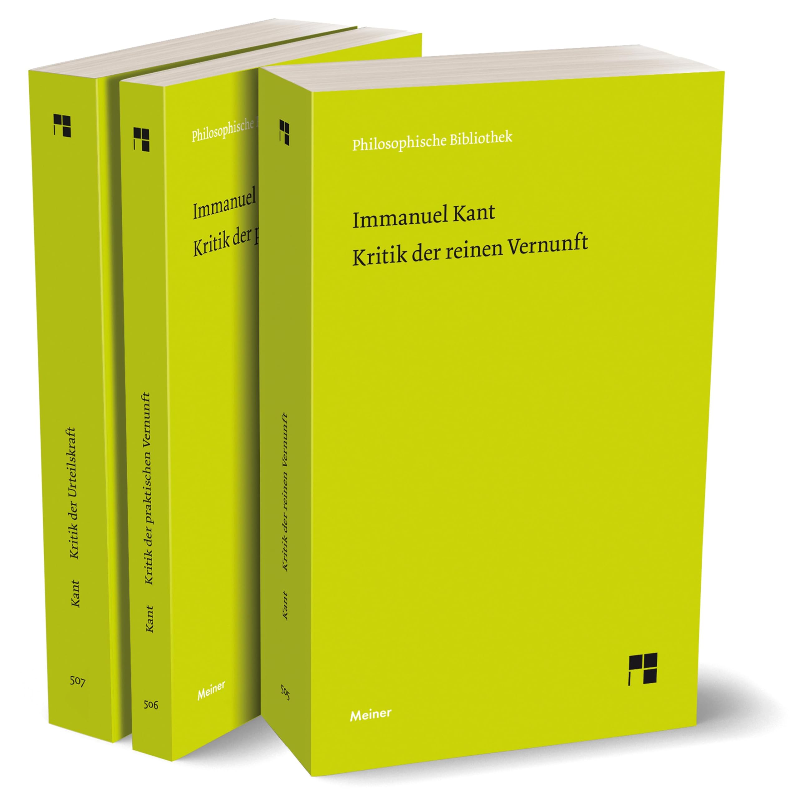 Die drei Kritiken: Kritik der reinen Vernunft/ Kritik der praktischen Vernunft/ Kritik der Urteilskraft