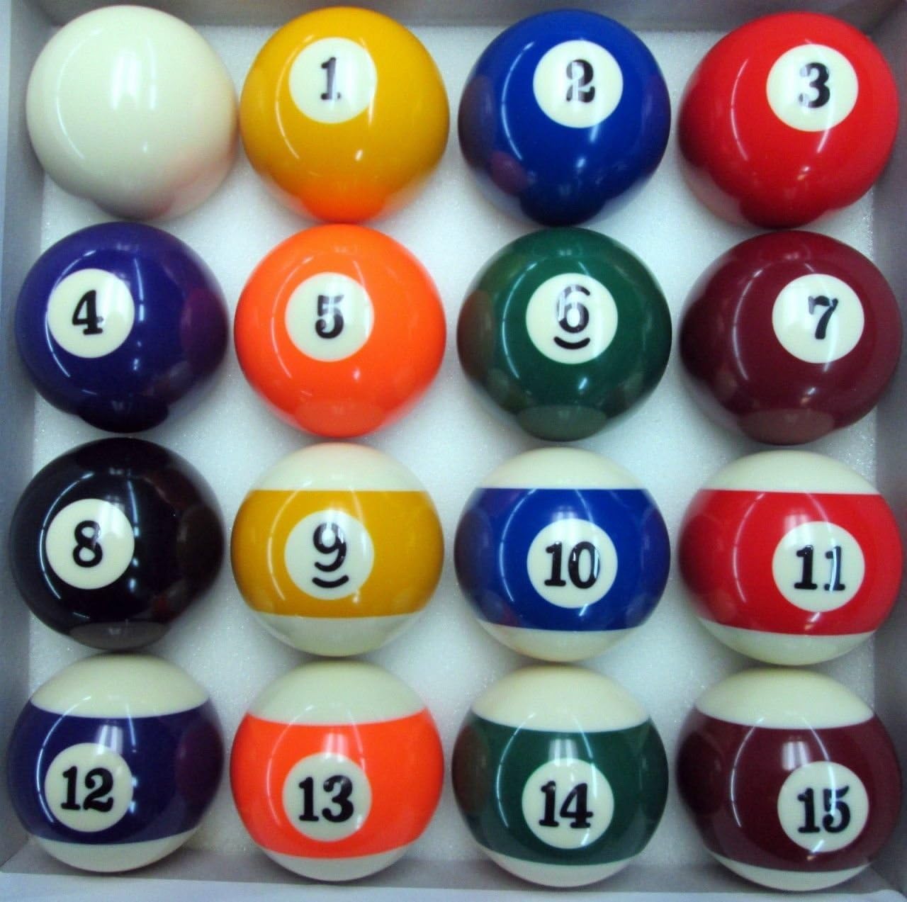 Pool Table Billiard Ball Set, Art Number Style