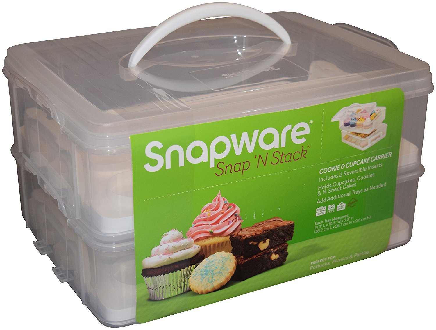 Snapware Snap 'N Stack Cookie & Cupcake Carrier