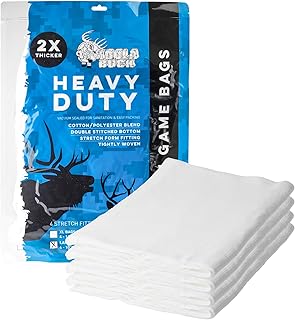 Heavy Duty Deer & Elk Game Bags Hunting. Complete your Field Dressing Kit - Choice of L, XL 4-Pack Game Quarter Bags, One L or XL Quarter Bag, or One Full Body Bag, Vacuum Sealed - Koola Buck