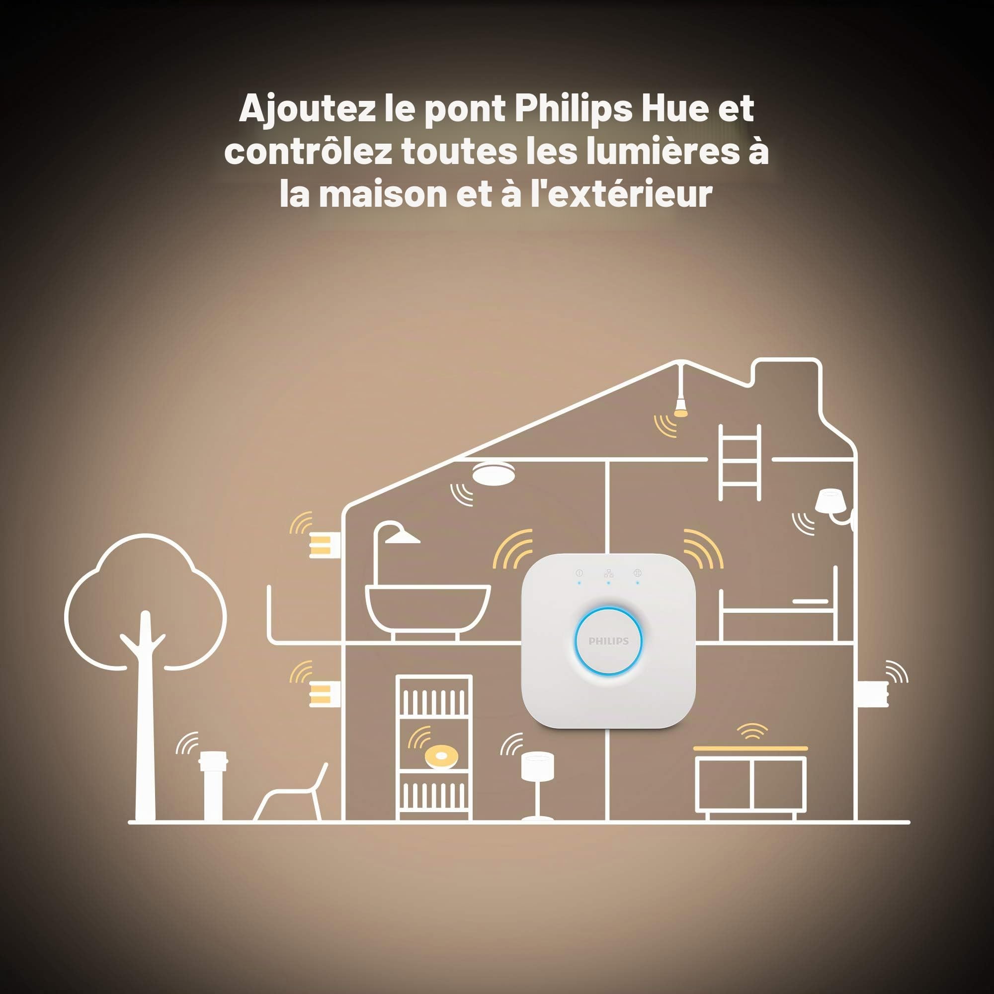 Philips Hue White Ambiance, ampoule LED connectée Filament E27, compatible Bluetooth, fonctionne avec Alexa, Google Assistant et Apple Homekit (Lot de 2)
