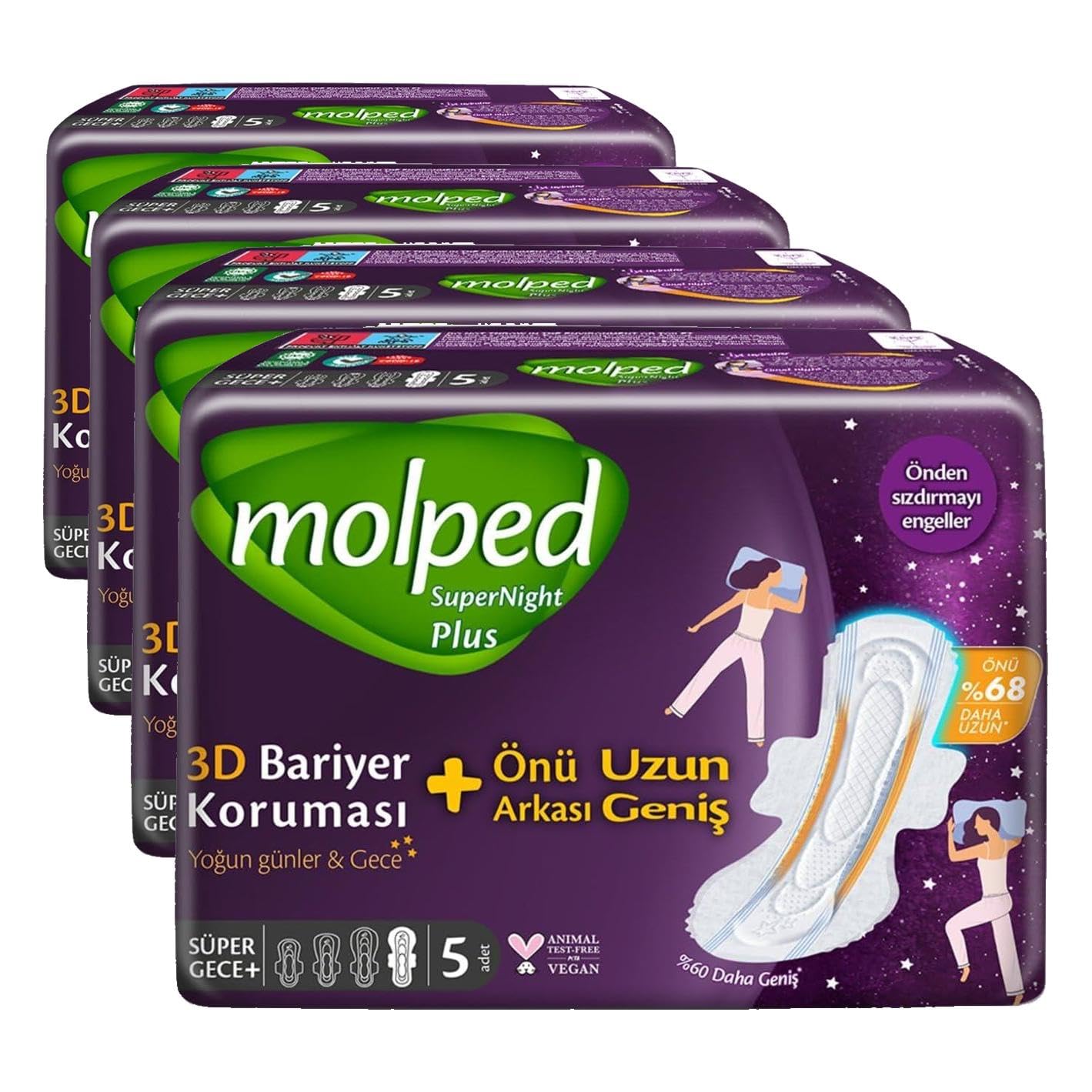 Molped S.Night Önü Uzun Gece Plus Ped 5'li (4 paketi)