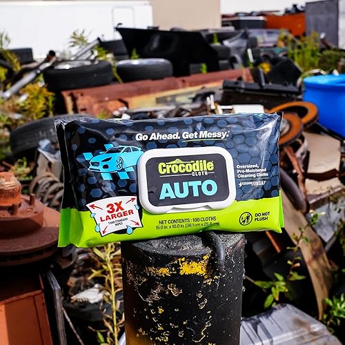 Miniatura 6 de Crocodile Cloth Toallitas de limpieza automática  600 unidades (6 paquetes de 100) toallitas de coche resistentes XL de 15 x 10 pulgadas para