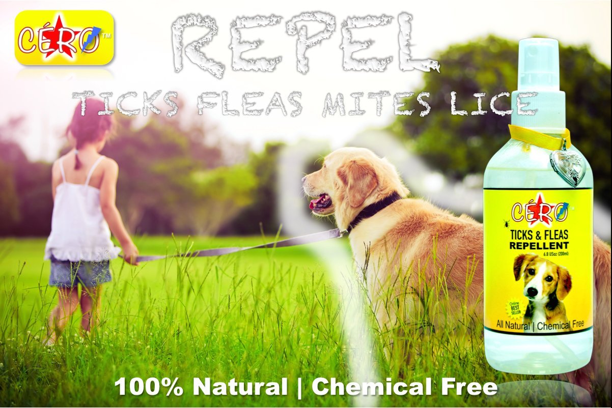 CERO® 100% Natural Spray to Ward Off Ticks, Fleas & Mites for Pets (Dog/Cat/Others) (200ml) 3