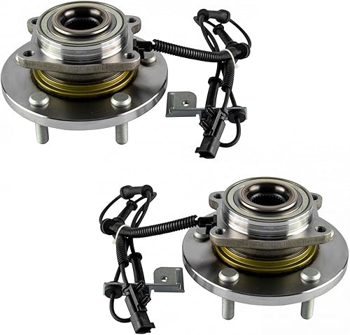 Vista 188 de TRQ Juego de 2 rodamientos y bujes de rueda trasera izquierda y derecha compatible con Ford Expedition 2007-2010 Lincoln Navigator 2007-2010