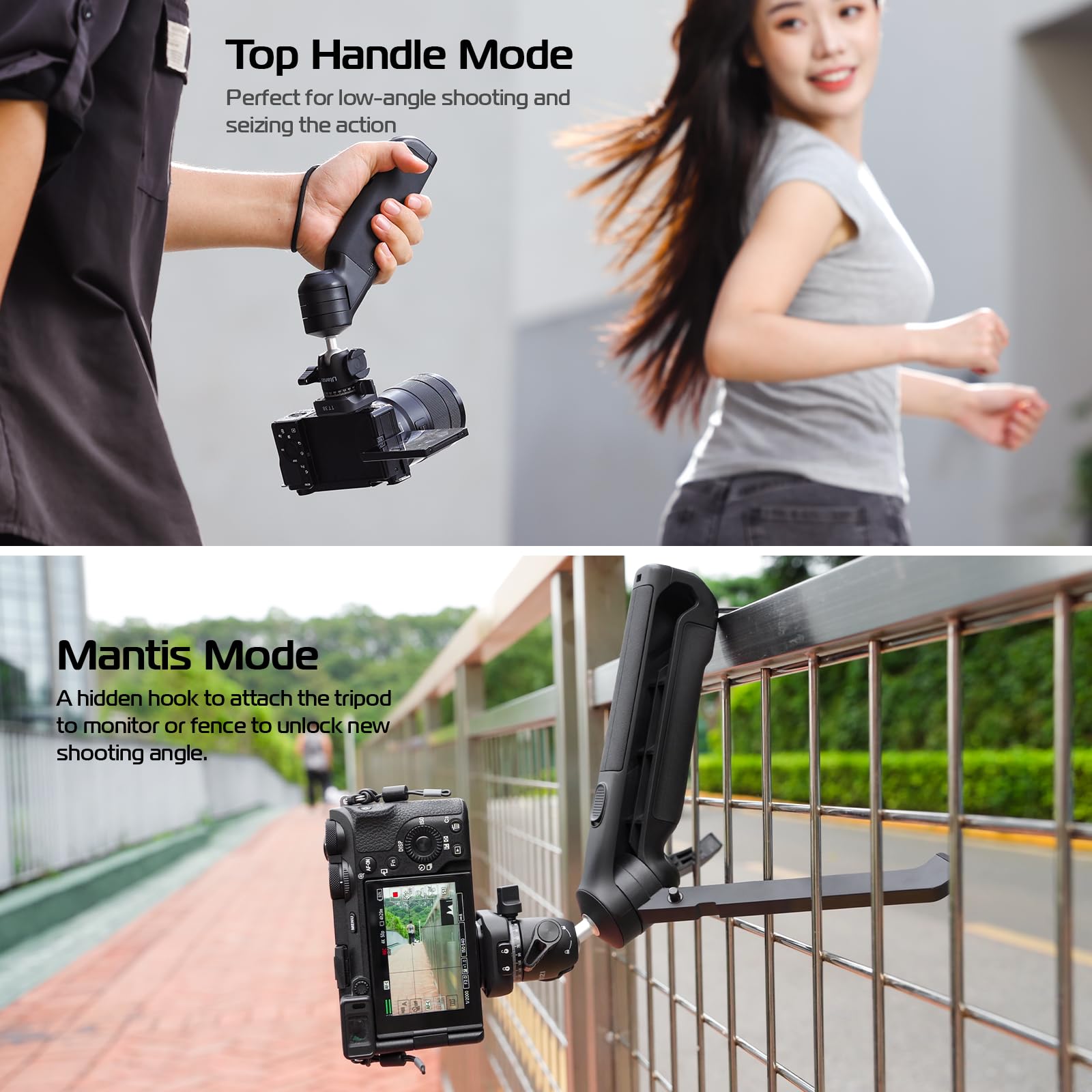 ULANZI TT38 Mini Stativ mit 3kg Belastbarkeit und F38 Schnellspanner, kompaktes Reisestativ für Sony a7c, Nikon Z30 und Fujifilm X-S10/X-S20