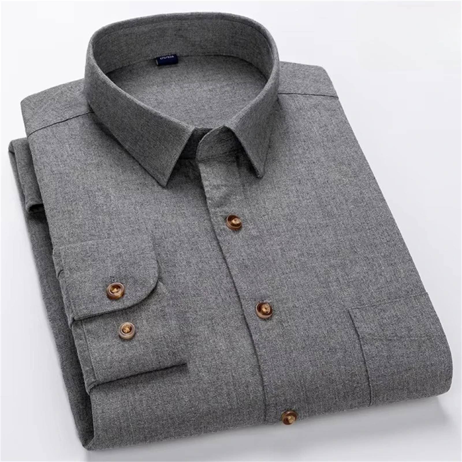 Camisas de manga larga de algodón puro para hombre, ajuste delgado, camisa formal a cuadros, casual, a rayas, ropa de oficina