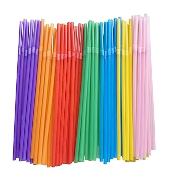 straw Amazon.com: Reusable Plastic Straws 13 Inch - Bendy Drinking