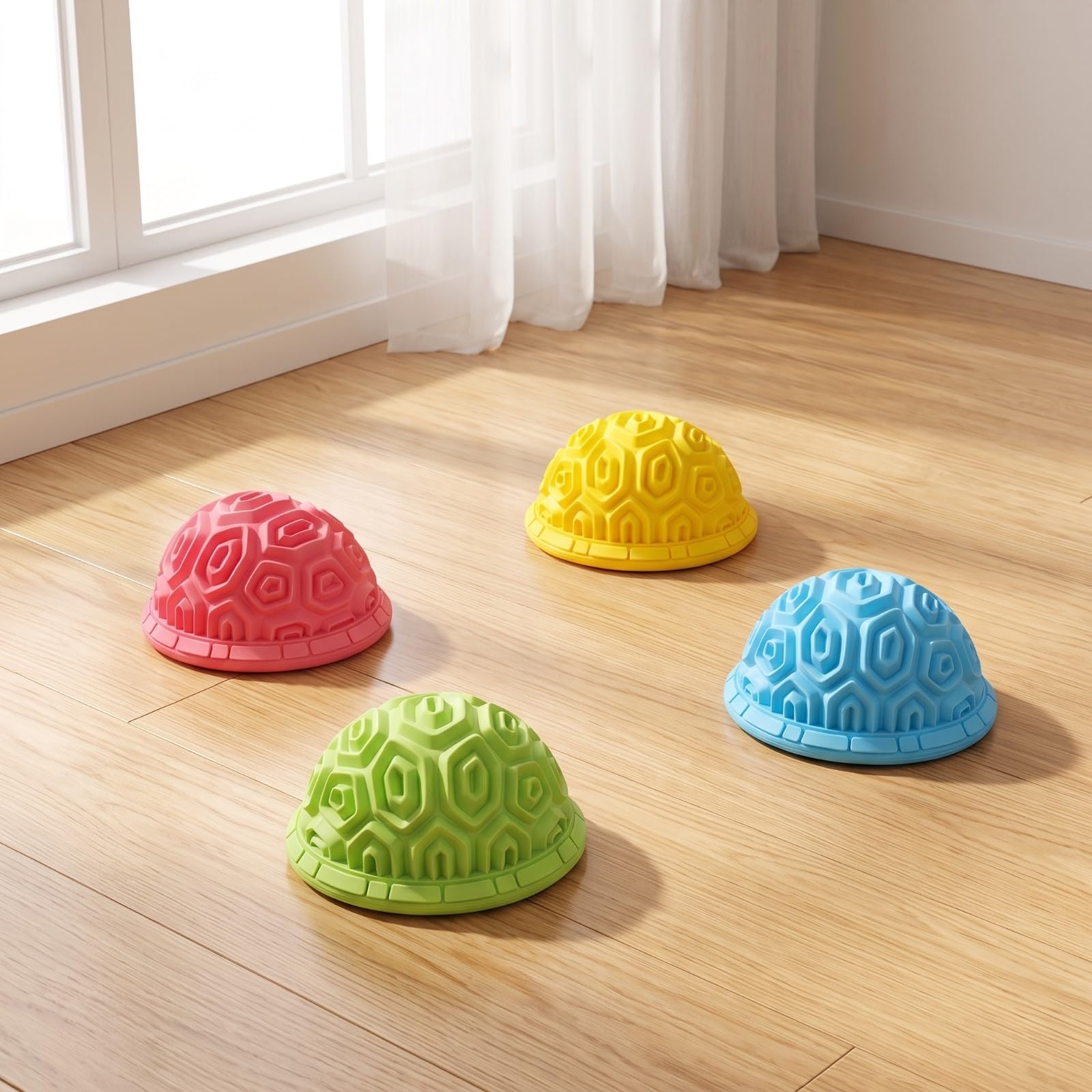 Amagogo 4 Piezas Piedras Paso Interactivo Piedras Equilibrio con Textura, Lavable, para Interiores