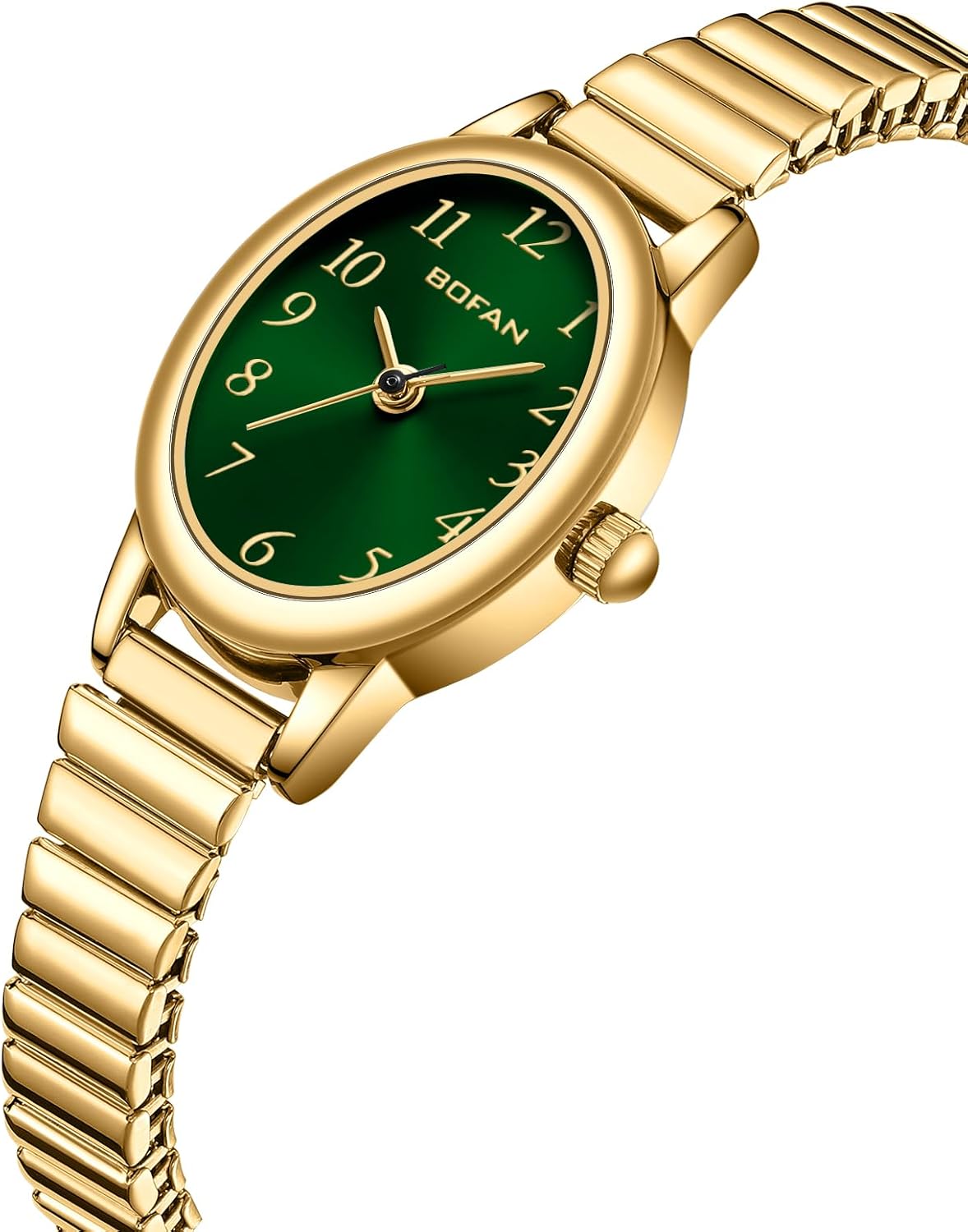 BOFAN Small Gold Watches for Women Easy Read Ladies Quartz Wrist Watch with Stainless Steel Expansion Band,Waterproof. - Image 2