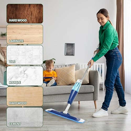 Miniatura 5 de AmaVins Almohadillas de limpieza de microfibra para trapeador Bona, almohadillas de microfibra reutilizables, paquete de 3 almohadillas lavables